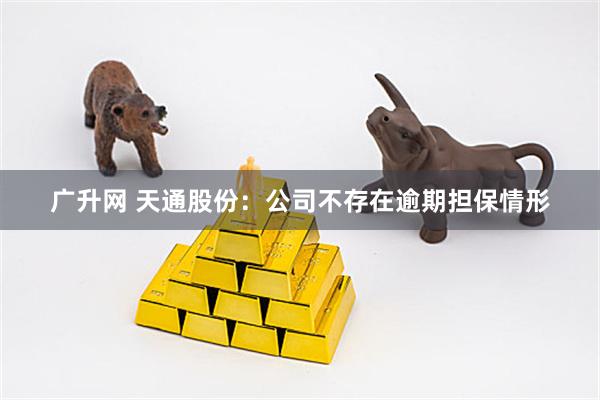 广升网 天通股份：公司不存在逾期担保情形