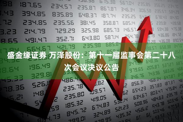 盛金缘证券 万泽股份：第十一届监事会第二十八次会议决议公告