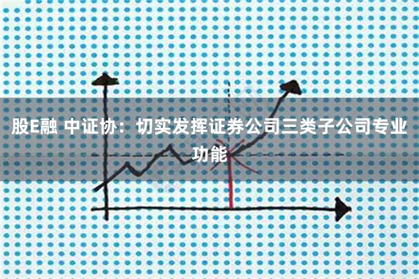 股E融 中证协：切实发挥证券公司三类子公司专业功能