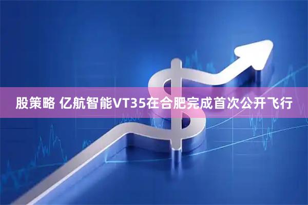 股策略 亿航智能VT35在合肥完成首次公开飞行